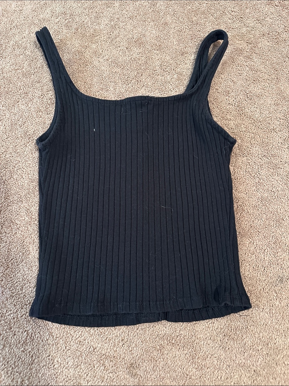 Heart Hips Black Ribbed Button Tank - Picture 3 of 3